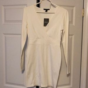 NWT F21 white bodycon dress
